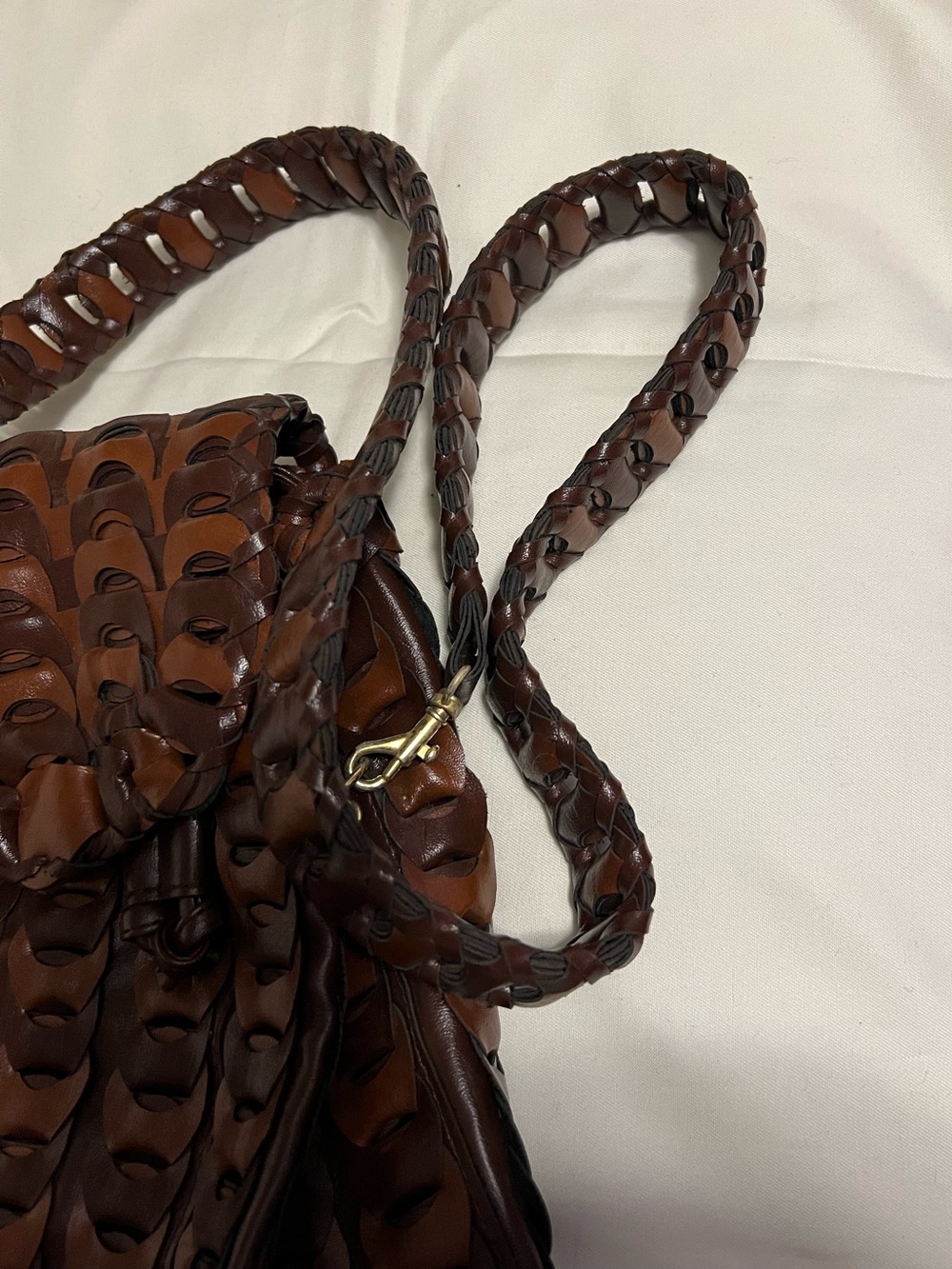 Unbranded Vegan Leather Braided Backpack - Picture 4 of 12